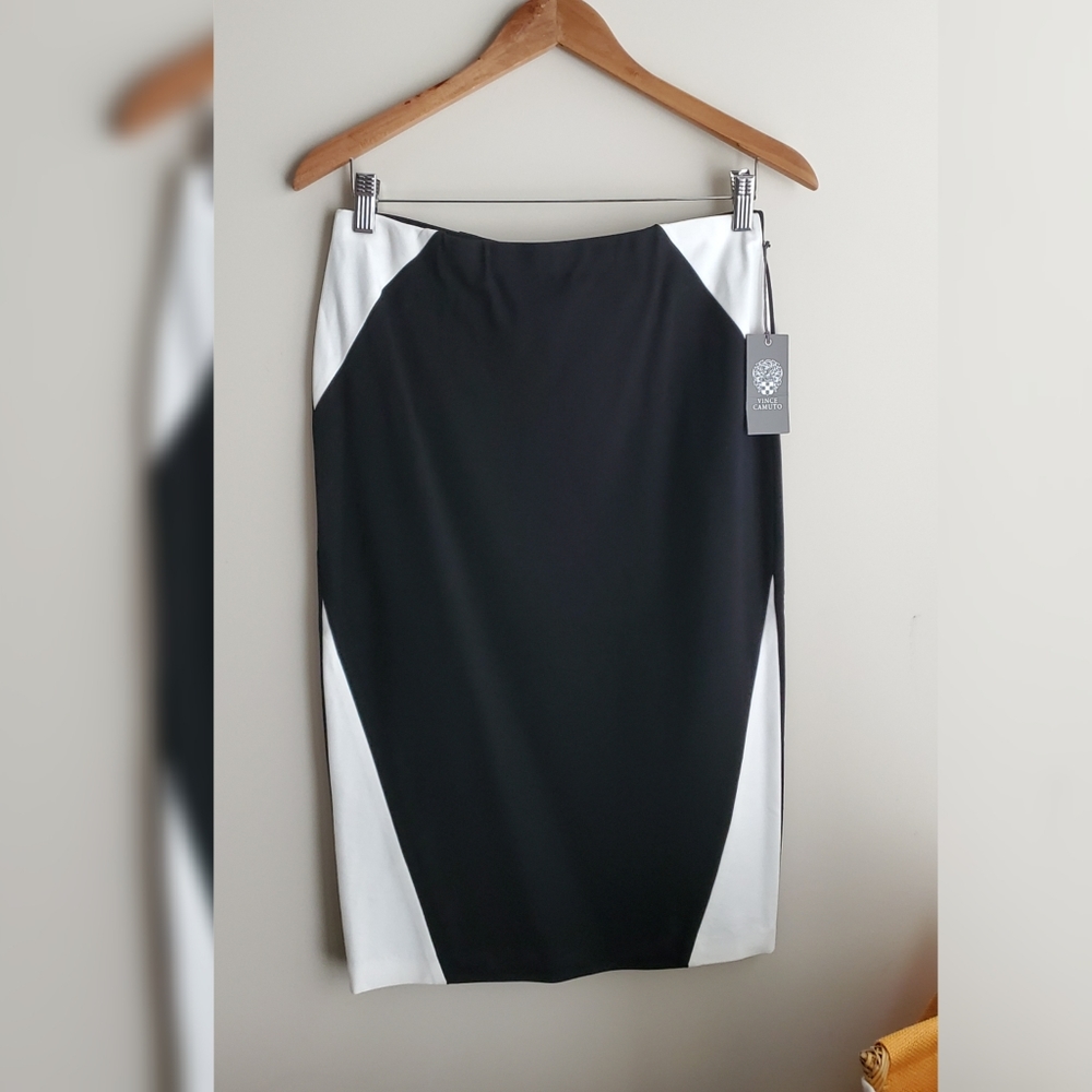 Vince Camuto Color Block Midi Skirt